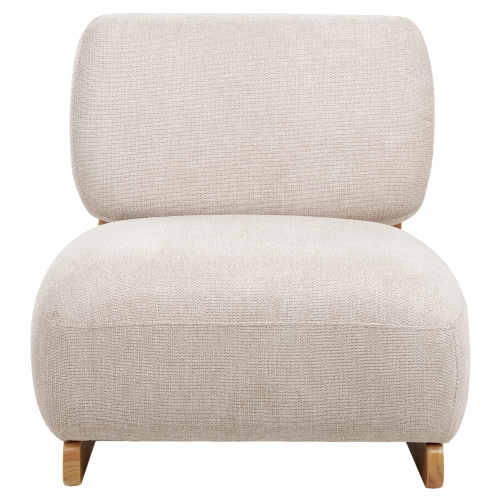 Beliani Armchair KOKKOLA Fabric Light Beige 1