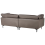 Beliani Sofa 3 Seater REVSNES Fabric Brown 5