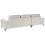 Beliani Corner Sofa KIRUNA Velvet Light Beige Right Hand 5