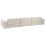 Beliani Modular Corner Sofa 4 Seater HELLNAR with Ottoman Velvet Light Beige Left Hand 5