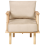 Beliani Armchair ASKER Fabric Sand Beige 4