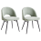 Beliani Set of 2 Dining Chairs ONAGA Boucle Light Green 4