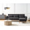 Beliani Corner Sofa Bed 3 Seater OLLSTA Fabric Black Left Hand 2