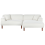 Beliani Corner Sofa 3 Seater HOLT Boucle White Left Hand 4