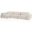 Beliani Modular Corner Sofa 4 Seater HELLNAR Velvet Light Beige Right Hand 4