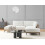 Beliani Corner Sofa 3 Seater MYKEN Fabric Off-White Left Hand 3