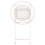 Beliani Garden Bar Table TRIESTE 60 cm 60 cm Metal Light Beige 5