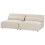 Beliani Modular Sofa 2 Seater HELLNAR Velvet Light Beige 4