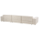 Beliani Modular Corner Sofa 4 Seater HELLNAR Velvet Light Beige Right Hand 5