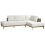 Beliani Corner Sofa 3 Seater MYKEN Fabric Off-White Left Hand 2