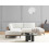 Beliani Corner Sofa MYKEN Fabric Off-White Right Hand 3
