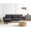 Beliani Corner Sofa Bed OLLSTA Fabric Black Right Hand 2