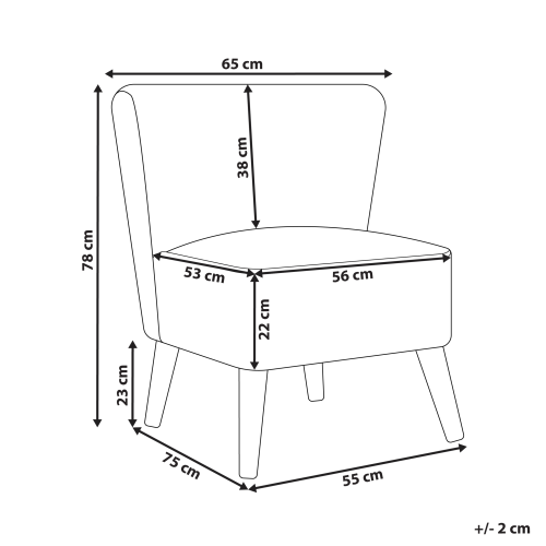 Beliani Armchair ALVEN Boucle Off-White 2