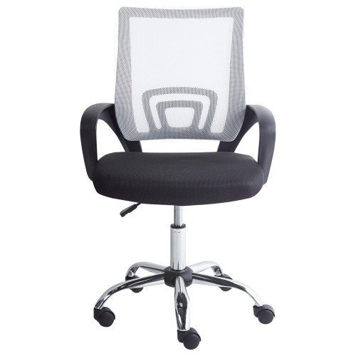 Beliani Office Chair SOLID Black/ White 1