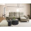 Beliani Corner Sofa 4 Seater FARILA Leather Taupe Adjustable Left Hand 2