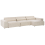 Beliani Modular Corner Sofa 4 Seater HELLNAR Velvet Light Beige Left Hand 4