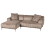 Beliani Corner Sofa STENUM Corduroy Light Brown Right Hand 5