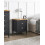 Beliani 2 Drawer Bedside Table SHILLINGTON Pine Wood Brown/ Black 2