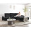 Beliani Corner Sofa 4 Seater IKAST Fabric Black Left Hand 2