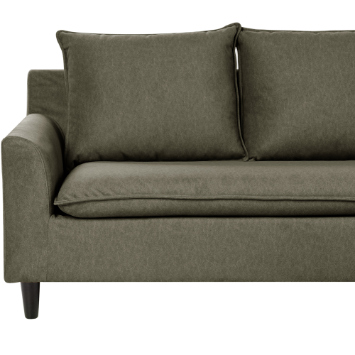 Beliani Corner Sofa ELVENES Velvet Dark Green Left Hand 1