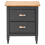 Beliani 2 Drawer Bedside Table SHILLINGTON Pine Wood Brown/ Black 5