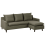 Beliani Corner Sofa ELVENES Velvet Dark Green Left Hand 5