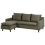Beliani Corner Sofa ELVENES Velvet Dark Green Right Hand 4
