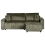 Beliani Corner Sofa Bed ABACKA with Storage Corduroy Green Left Hand 4