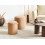 Beliani Set of 2 Storage Pouffes BEREA Boucle Light Brown 2
