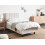 Beliani Adjustable Bed Fabric DUKE 80 x 200 cm (EU Small Single) Light Beige 2