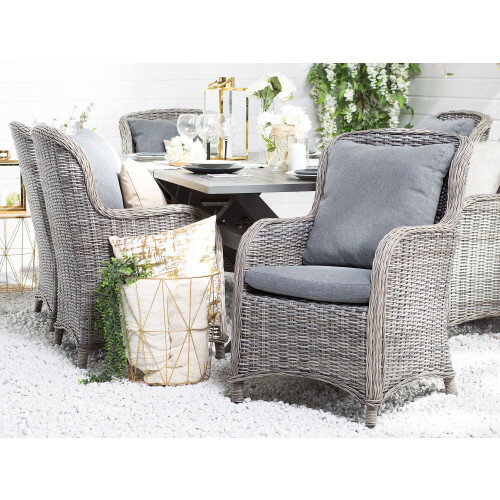 Beliani Outdoor Cushion Cover Set CASCAIS Grey 1