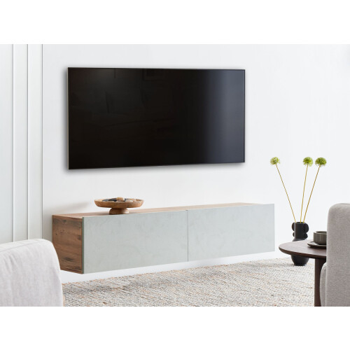 Beliani Wall Mounted TV Stand GLADSTONE Light Green 1