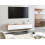 Beliani Wall Mounted TV Stand GLADSTONE Brown/ White 2