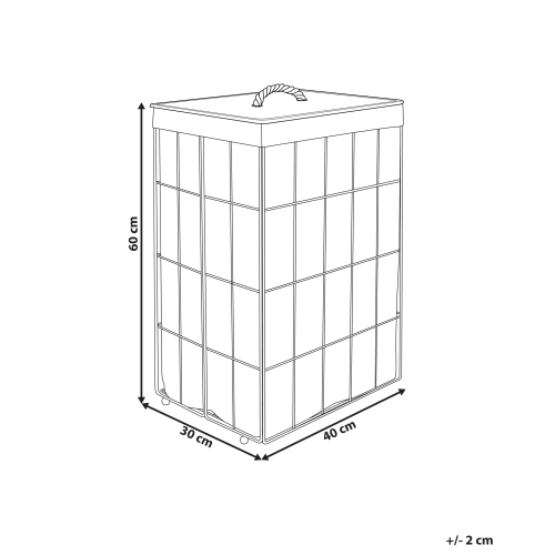 Beliani Laundry Basket MIRISSA Metal Black 72 L 2