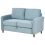 Beliani Sofa 2 Seater MARE Fabric Blue with Storage 4