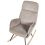 Beliani Rocking Chair KVELIA Fabric Taupe 6