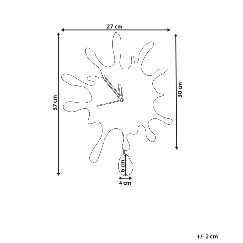 Beliani Wall Clock FULLY White 2