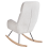 Beliani Rocking Chair KVELIA Fabric Off-White 6