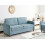 Beliani Sofa 3 Seater MARE Fabric Blue with Storage 2