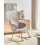 Beliani Rocking Chair VIKEN Fabric Taupe 2