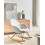 Beliani Rocking Chair SKALE Fabric Off-White 2