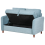 Beliani Sofa 2 Seater MARE Fabric Blue with Storage 5