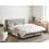 Beliani Adjustable Bed Fabric DUKE 160 x 200 cm (EU King Size) Light Grey 2