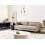 Beliani Sofa 3 Seater JARPEN Fabric Light Brown 2