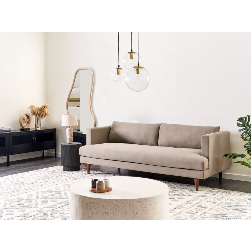 Beliani Sofa 3 Seater JARPEN Fabric Light Brown 1