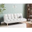 Beliani Sofa Bed 3 Seater SILJAN Fabric Off-White 2