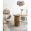 Beliani Set of 2 Dining Chairs IRINS Chenille Light Beige 2