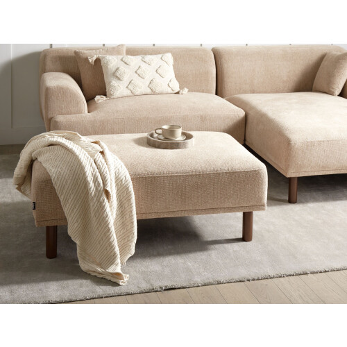Beliani Ottoman HOLT Fabric Beige 1