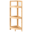 Beliani Corner Shelving Unit ILLAMPU Bamboo Light Brown 4