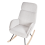 Beliani Rocking Chair KVELIA Fabric Off-White 4